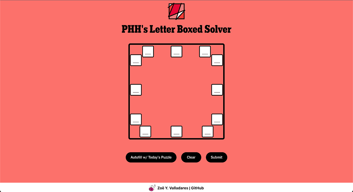 PHH's Letter Boxed Solver